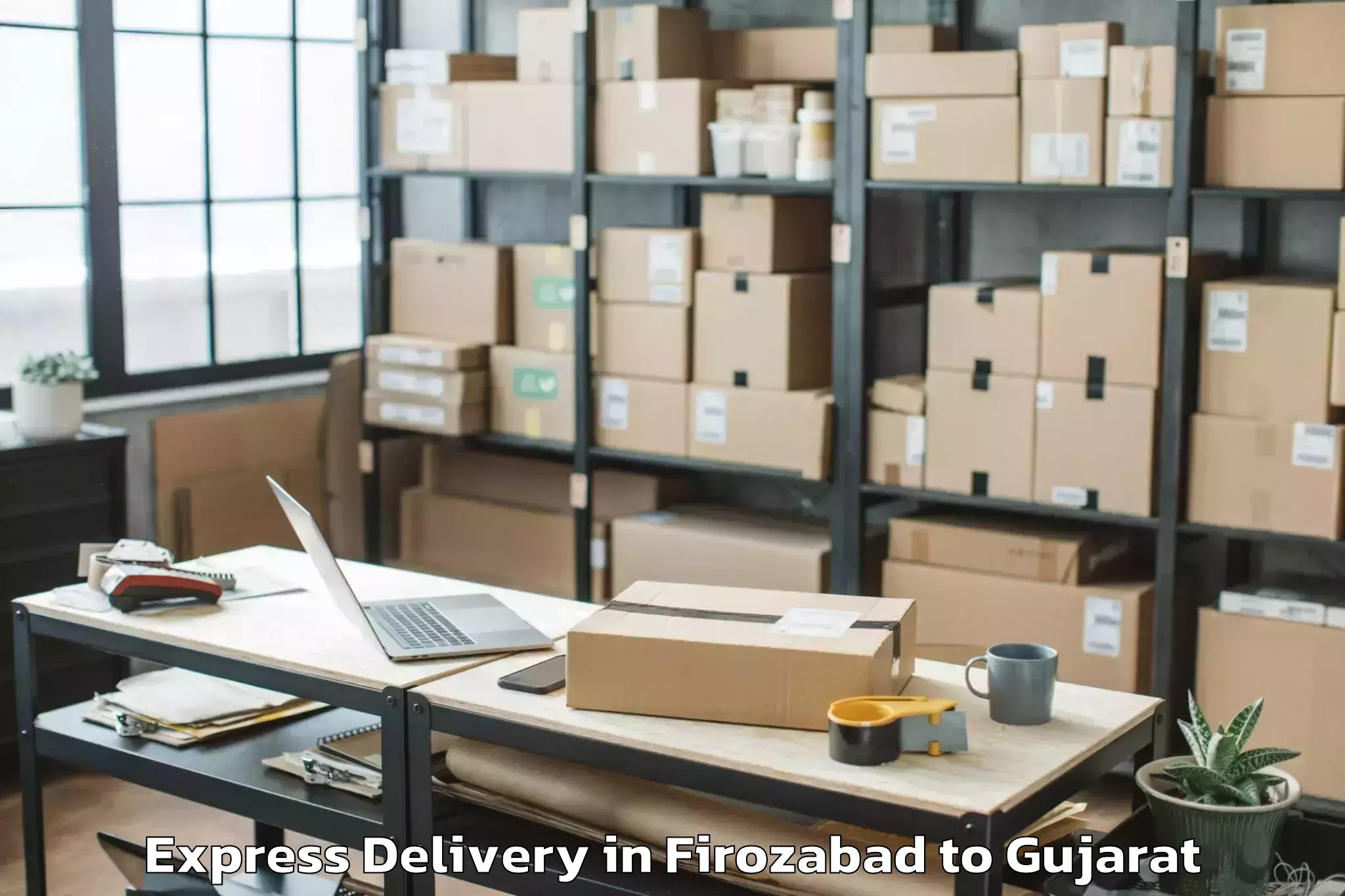 Book Firozabad to Indus University Ahmedabad Express Delivery Online